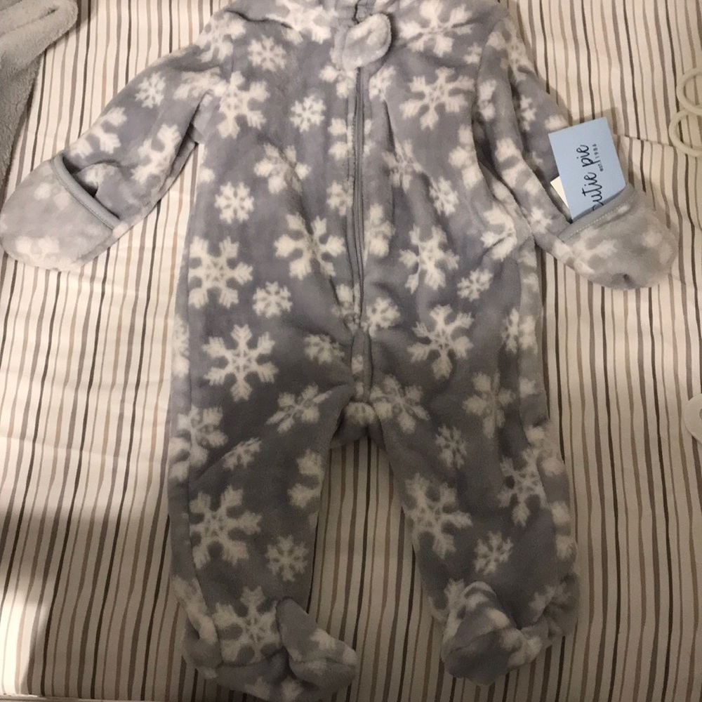 Grey Baby onesie NWT